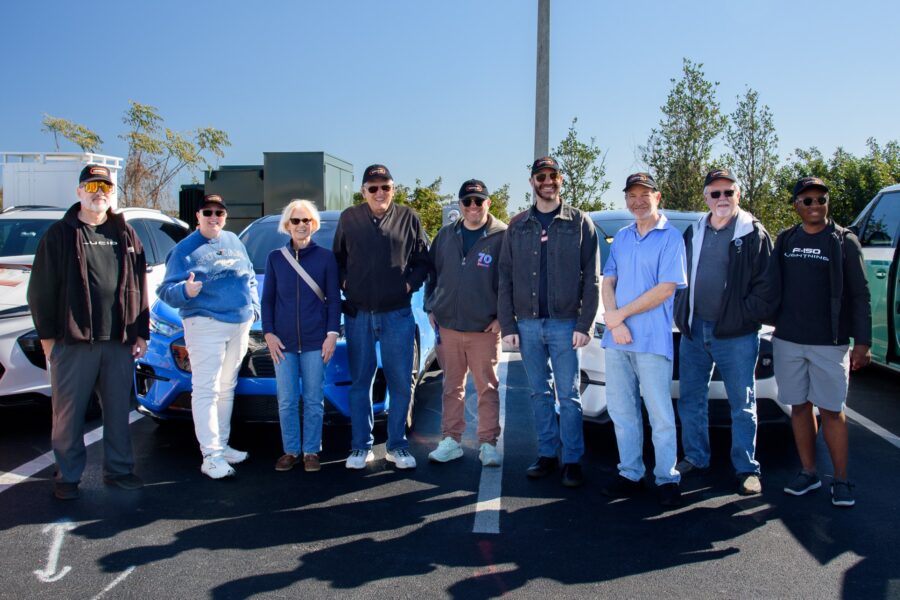 Drivers talking together during an event